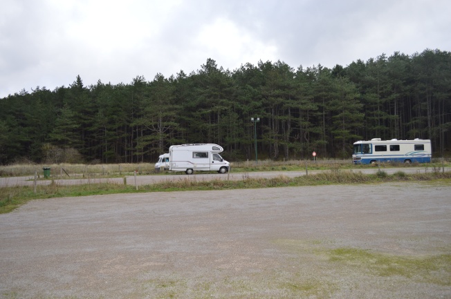 Lovely setting for motorhome aire at Quend-Plage-les-Pins